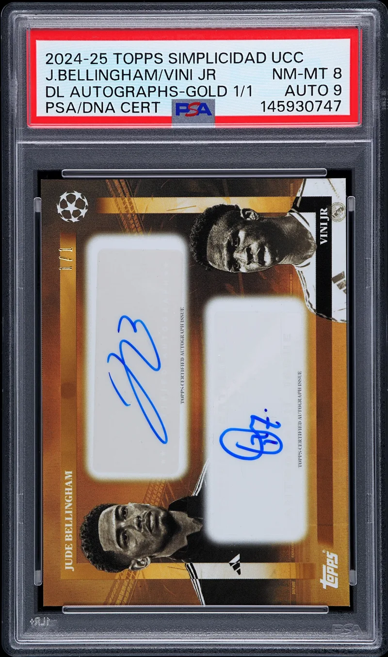 Jude Bellingham / Vinicius Junior — Topps Simplicidad UEFA Club Competitions Dual Autographs