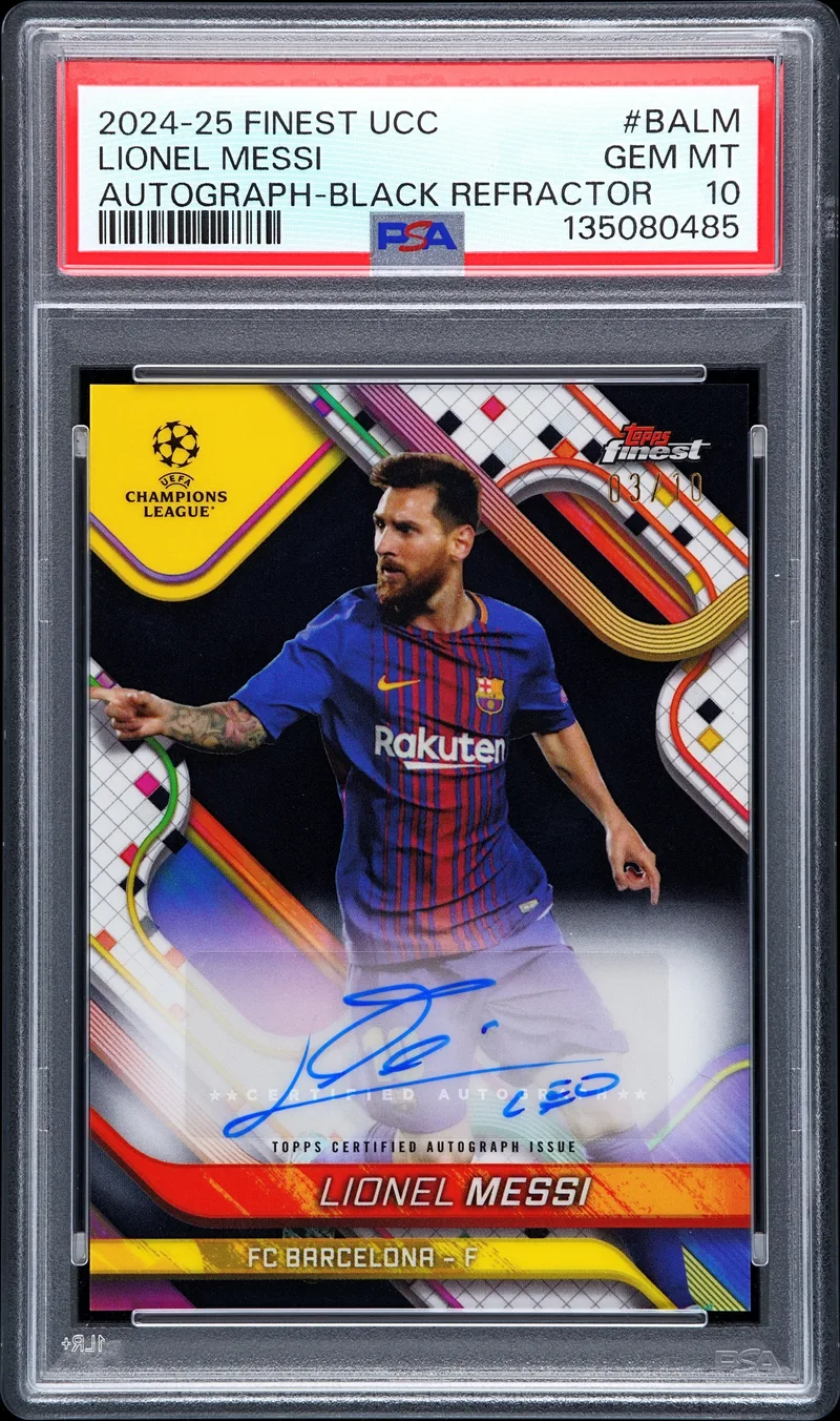 Lionel Messi — Topps Finest UEFA Club Competitions Autographs